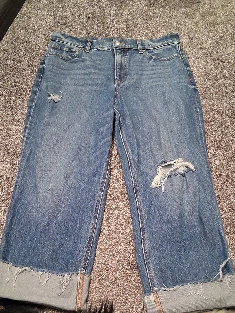Express Distressed Blue Jeans